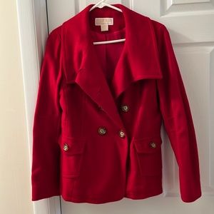 Michael Kors Red Wool Coat Sz 10